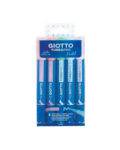 PENNARELLI A DOPPIA PUNTA GIOTTO TURBO PRO COLORI PASTELLO