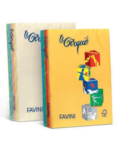 RISMA LE CIRQUE A4 80GR 500 FOGLI - COLORI TENUI e FORTI