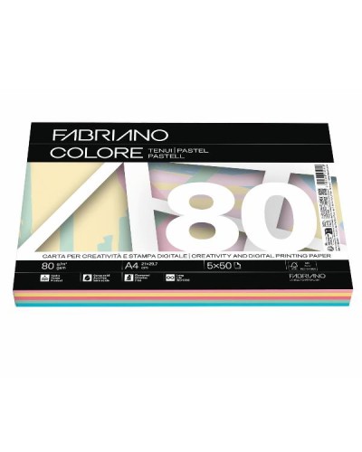 FABRIANO COLORE MIX TENUI - A4 80g 250 fogli
