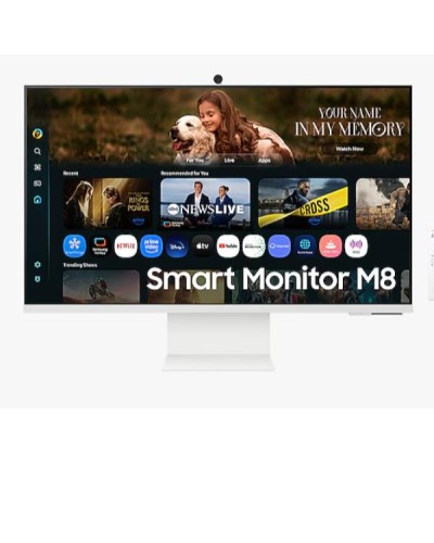 S32FM801  Smart Monitor, UHD con USB-C, Slim Fit Camera, Speaker e Telecomando