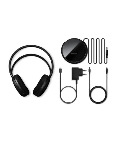 CUFFIE OVER-EAR WIRELESS TV + BASE