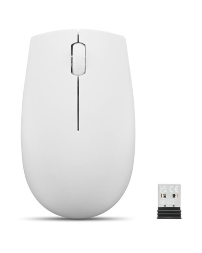 Lenovo 300 Wireless Compact Mouse (Cloud Grey) con batteria
