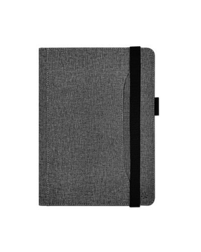 UNIFOLIOTAB13 - Custodia universale a libro colore grigio funzione stand con banda elastica di chiusura esterna compatibile con