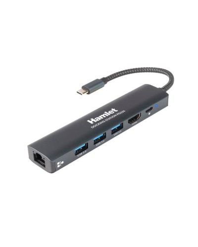 HDKC-PD220 USB-C PD 100W - 3xUSB 3.0 + LAN + HDMI 4K