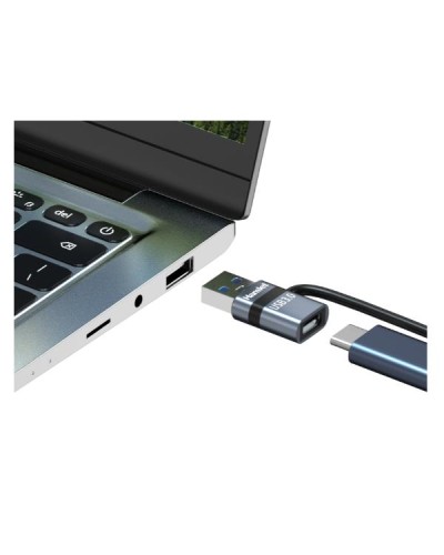 XAD-LCF-AM  Adattatore USB-A 3.0 Maschio to USB-C  Femmina con Fermacavo
