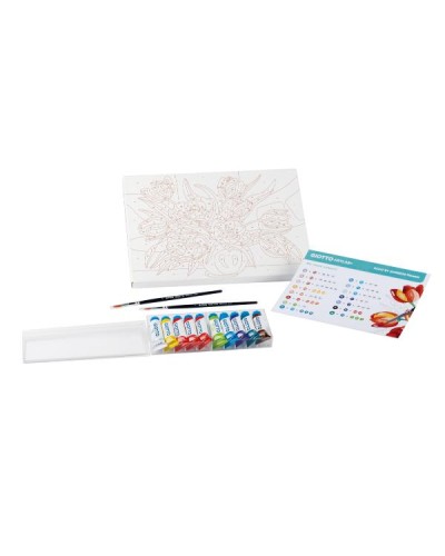 ART LAB Kit Creativo Paint by Number Fiori