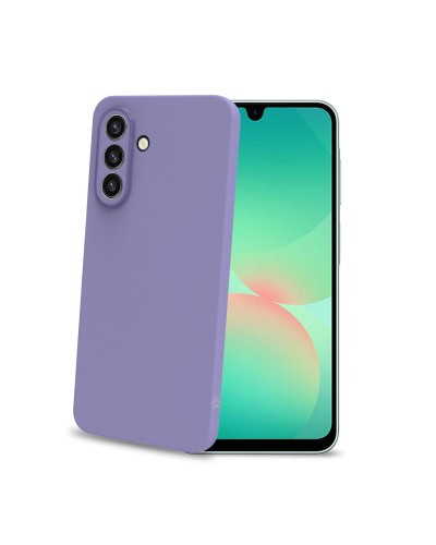SANDCASE- Cover morbida in TPU con tasti e bordo fotocamera colore a contrasto, effetto sabbiato colore trasparente viola compa