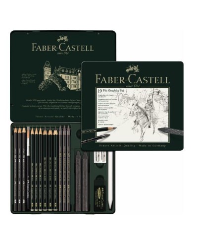 SET PITT GRAPHITE TIN MEDIUM 19PZ