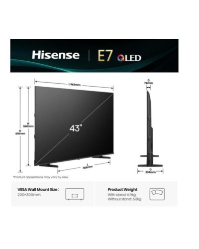 43 E79Q QLED 4K UHD SMART VIDAA U9