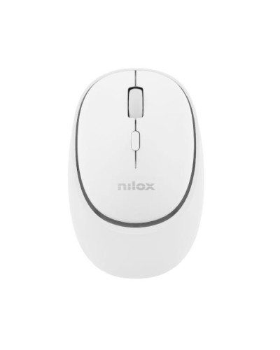 NILOX TECH - Mouse ottico, connessione wireless DUAL (BT 5.2 e Dongle 2.4GHZ), 1600 DPI, ricaricabile tramite porta USB-C, cavo