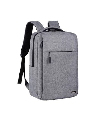 NILOX TECH - Zaino per Notebook/Laptop 15.6", 3 ampi scomparti, spallacci imbottiti e regolabili, aggancio trolley, materiali i