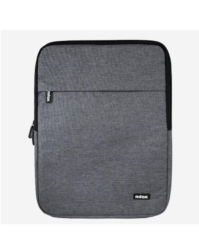 NILOX TECH - Custodia sleeve per Notebook fino a 14.1", imbottita, anti shock, cerniera in metallo, 2 ampi scomparti