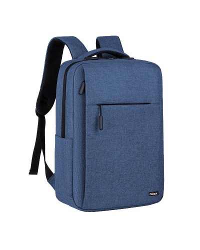 NILOX TECH - Zaino per Notebook/Laptop 15.6", 3 ampi scomparti, spallacci imbottiti e regolabili, aggancio trolley, materiali i