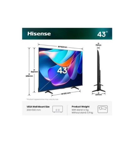 43 A69S 4K UHD SMART VIDAA
