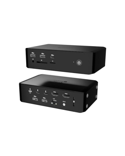 Docking station Thunderbolt5 Quattro Display, 5 porte USB, 2,5 GLAN con Alimentatore 140 W