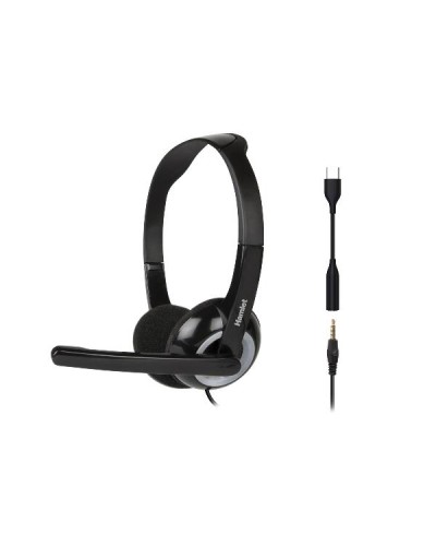 HHEADMUS-CJ  Cuffia Stereo con Microfono per Computer  USB-C + Jack 3,5 mm