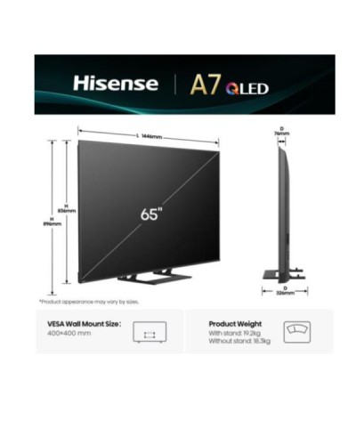 65 A79Q QLED 4K UHD SMART VIDAA + SUBWOOFER POSTERIORE