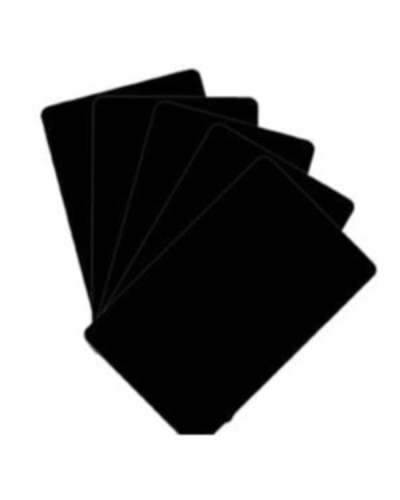 CARD,FOOD SAFE PVC,30 MIL,BLACK/BLACK,GLOSSY (500 BOX)