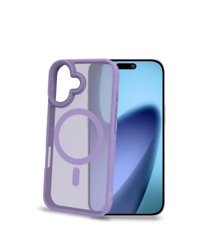 MAGMATT - Cover morbida trasparente con bordi effetto opaco compatibile con la tecnologia Magsafe per Apple iPhone 17 [IPHONE 1