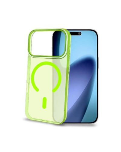 COLORMAG - Cover rigida trasparente con finitura limone compatibile con la tecnologia Magsafe per Apple iPhone 17 Pro [IPHONE 1