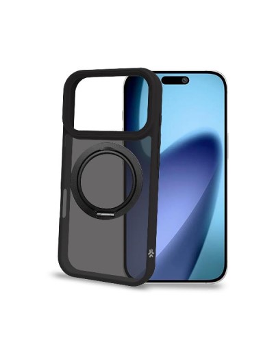 MAGSTAND - Cover in TPU semi trasparente con anello magnetico integrato che funge da stand compatibile con la tecnologia Magsaf