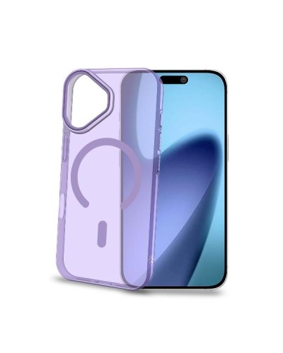 COLORMAG - Cover rigida trasparente con finitura lavanda compatibile con la tecnologia Magsafe per Apple iPhone 17 [IPHONE 17 C