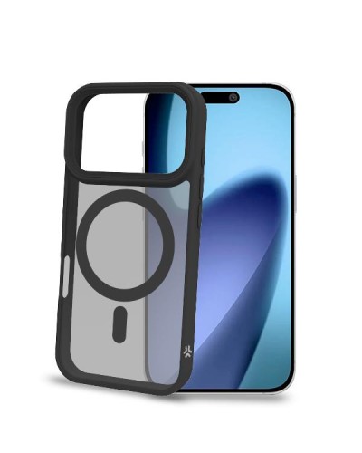 MAGMATT - Cover morbida trasparente con bordi effetto opaco compatibile con la tecnologia Magsafe per Apple iPhone 17 Pro [IPHO
