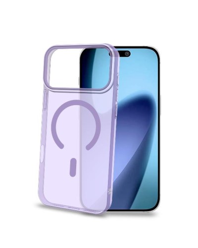 COLORMAG - Cover rigida trasparente con finitura lavanda compatibile con la tecnologia Magsafe per Apple iPhone 17 Pro Max [IPH