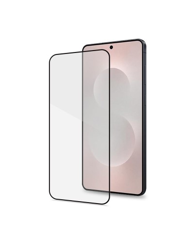 FULLGLASS - Vetro 9H con bordo colorato nero compatibile con Samsung Galaxy S25 Edge