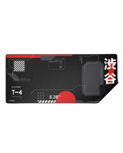 TAPPETINO/MOUSEPAD XXL - LAVABILE - PROTEGGI SCRIVANIA MISURA 930x400 - TRUST GXT 759 - JAPAN NERO