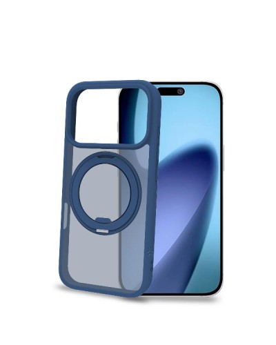 MAGSTAND - Cover in TPU semi trasparente con anello magnetico integrato che funge da stand compatibile con la tecnologia Magsaf