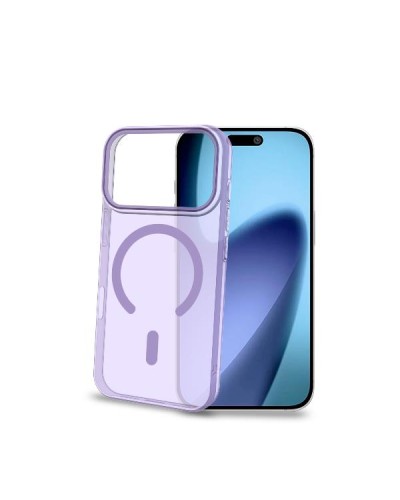 COLORMAG - Cover rigida trasparente con finitura lavanda compatibile con la tecnologia Magsafe per Apple iPhone 17 Pro [IPHONE 