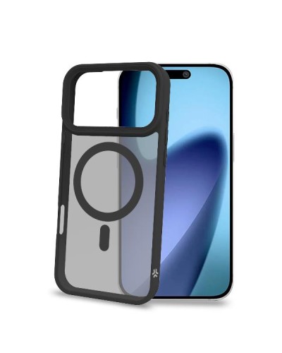 MAGMATT - Cover morbida trasparente con bordi effetto opaco compatibile con la tecnologia Magsafe per Apple iPhone 17 Pro Max [