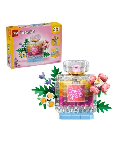 Boccetta di profumo con decorazione floreale
