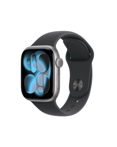 Apple Watch Series 11 GPS, Cassa 42 mm in alluminio grigio siderale con Cinturino Sport nero - S/M