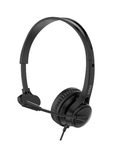 NXAUCMON01 - Cuffia Mono professionale con tecnologia ENC, controlli sul cavo, porta USB-C e adattatore USB-A, lunghezza cavo 2