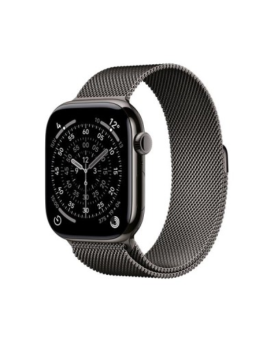Apple Watch Series 11 GPS + Cellular, Cassa 46 mm in titanio ardesia con Loop in maglia milanese ardesia - M/L
