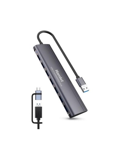 XHUB-07A3CX  HUB 7 PORTE USB 3.0 ALLUMINIO USB-A + USB-C