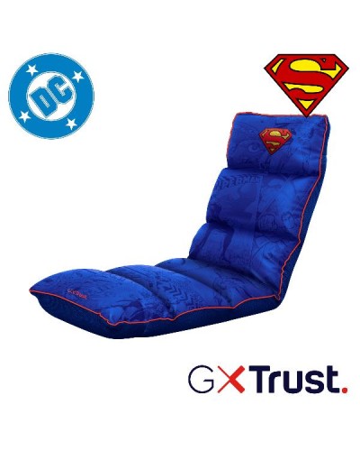 SEDIA GAMING DA PAVIMENTO PIEGHEVOLE LICENZIATA (DC) SUPERMAN - TRUST GXT 718SM RAYZEE - BLU