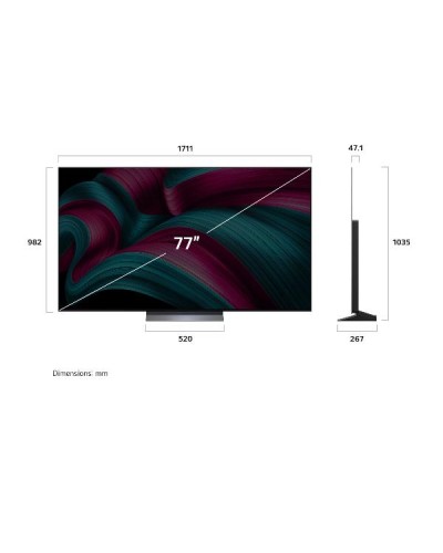 77 OLED EVO C5 4K UHD BASE CENTRALE WEBOS25