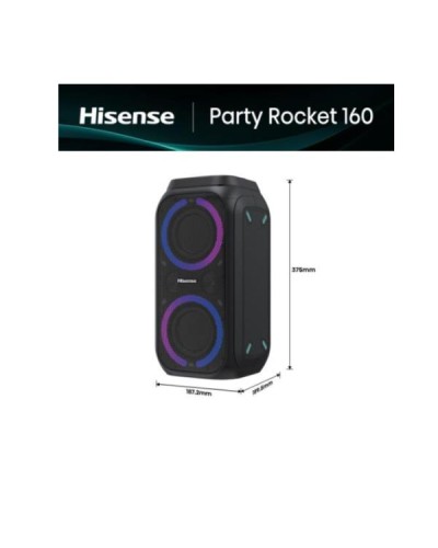 PARTY SPEAKER 160W BLUETOOTH IPX4 TWS EFFETTO LUCI KARAOKE