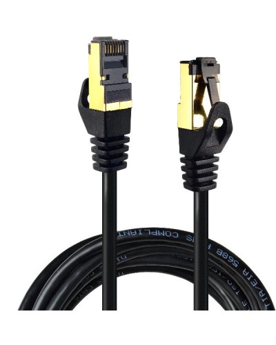 NILOX TECH - Cavo di rete Ethernet RJ45 CAT 7, lunghezza cavo 3 mt, maschio a maschio. frequenze fino a 600 MHz