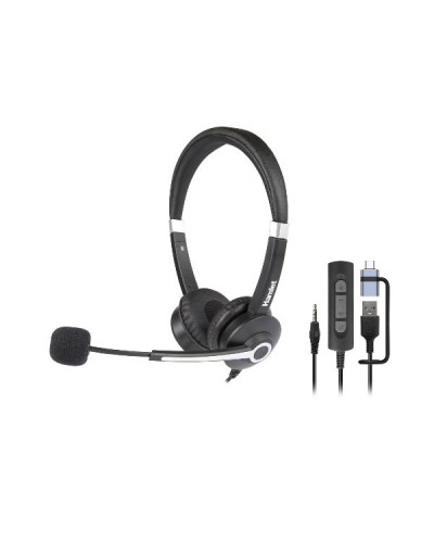 HHEADM-UJX  RENOVA CUFFIA BI-AURALE CON MIC. USB-A + USB-C + JACK 3.5mm + TELECOMANDO