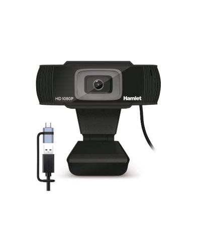 HWCAM1080-CX  Webcam USB 1080p Microfono Integrato - USB-A + USB-C
