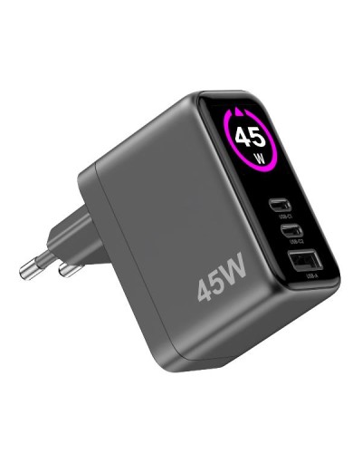 TCSCREEN2C1A45W - 45W GaN Wall Charger with integrated Screen G