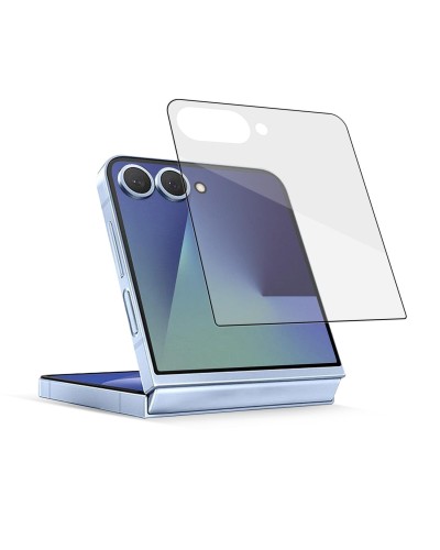 FULLGLASS - Vetro 9H con bordo colorato nero compatibile con Samsung Galaxy Z Flip 8/ Z Flip 7/ Z Flip 7 Enterprise Edition