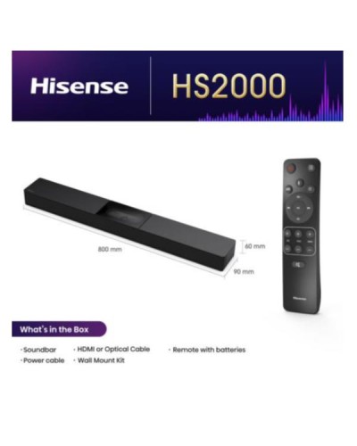 SOUNDBAR HS2000 2.1 DOLBY BLUETOOTH 240W