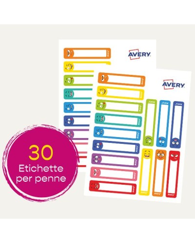 CF30 ETICHETTE PENNE MATITE SMILE