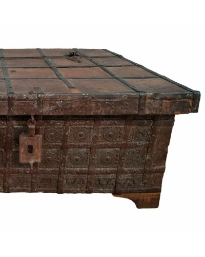 Coffre Alexandra House Living Marron Bois Recyclé 70 x 45 x 119 cm