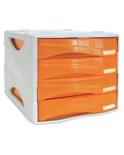 CASSETTIERA 4 CASSETTI ARANCIONE